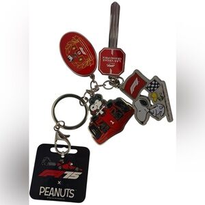 Collectible Snoopy Formula 1 Racing Keychain